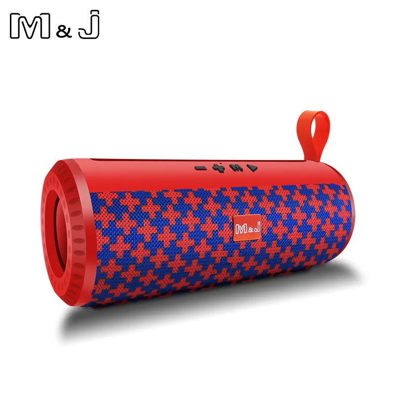 M& J Мини Bluetooth динамик портативный беспроводной динамик звуковая система 3D стерео музыка объемная Колонка Поддержка Bluetooth, TF AUX USB - Цвет: Красный