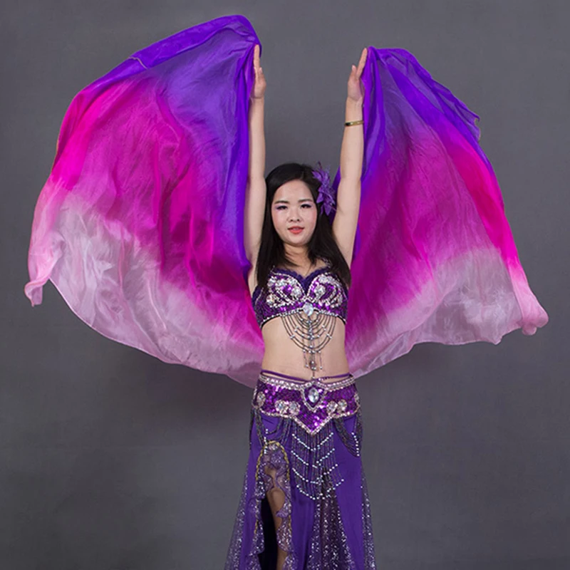 100% Silk Performance Belly Dance Accessories Contrast Colors