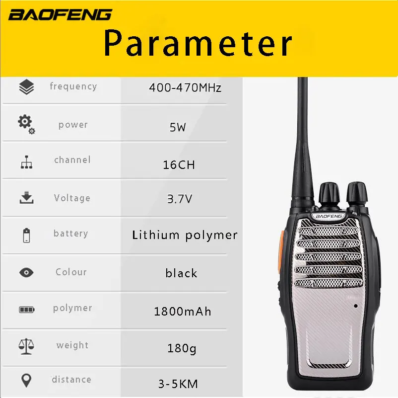 (4 PCS)BaoFeng UHF Walkie Talkie BF-A5 16CH VOX+Scrambler Function Free Shipping Two Way Radio