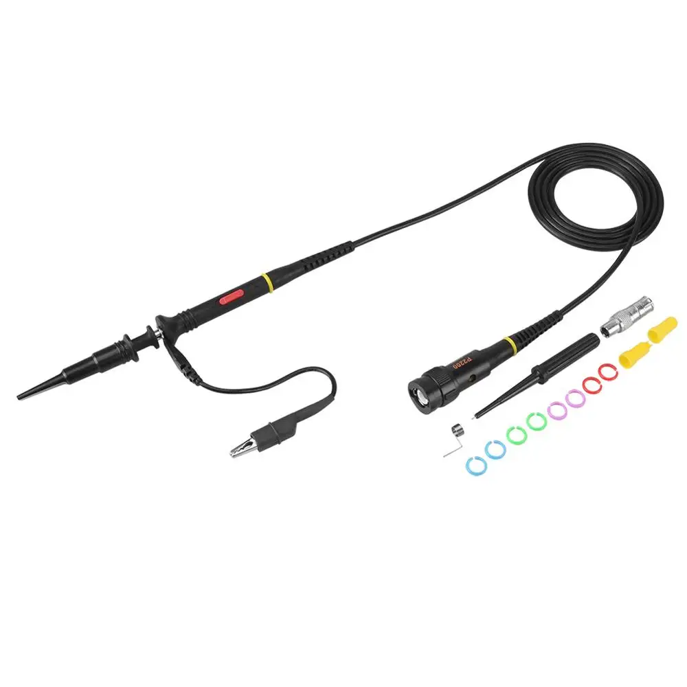 

1pcs High Quality Switchable 200Mhz Oscilloscope Scope Test Probe Clip BNC P2200 X10/X1 Black Switchable Test Cable