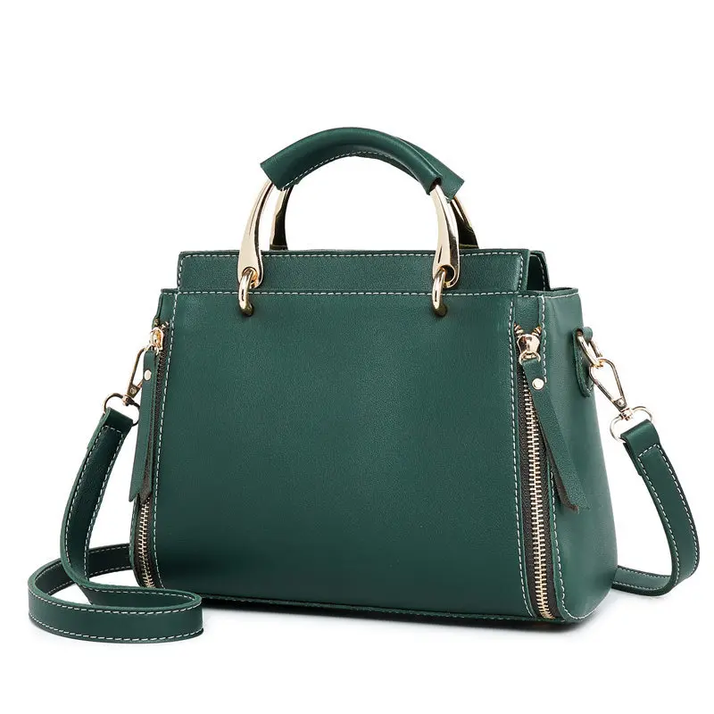 

Genuine Leather Women Handbag Black Cow Leather Fashion Handbag Zipper Messenger Bag Female Fashion Totes Bag Crossbody new C647