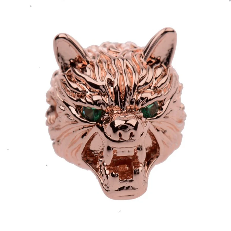 Wolf Head Beads for DIY Jewelry Making Punk Style