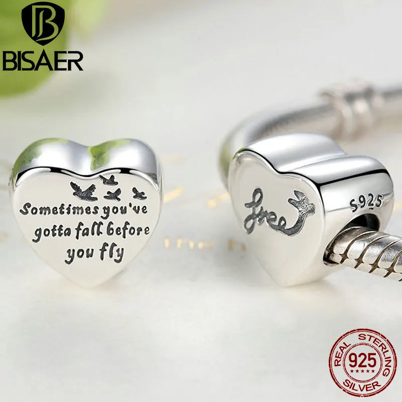 

Romantic 100% 925 Sterling Silver Heart Of Freedom Love Screw Charms Fit Charm Bangles & Bracelets Women Fine Jewelry GYC031