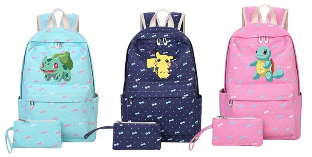 Рюкзак Pokemon сумка Пикачу волновой точки Mochila для ноутбука школьная дорожные сумки