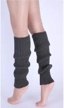 

2016 Women Leg Warmers Solid Leg Warmers Candy Color Crochet Knitted Long Leg Warmers Knee High Warm Boot Socks women