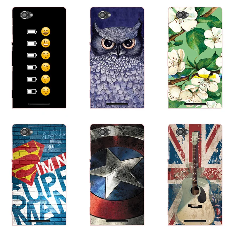 

fashion style phone case colour shell For Sony Xperia M C1904 C1905 Hard plastic Phone Case colorful painting skin shell