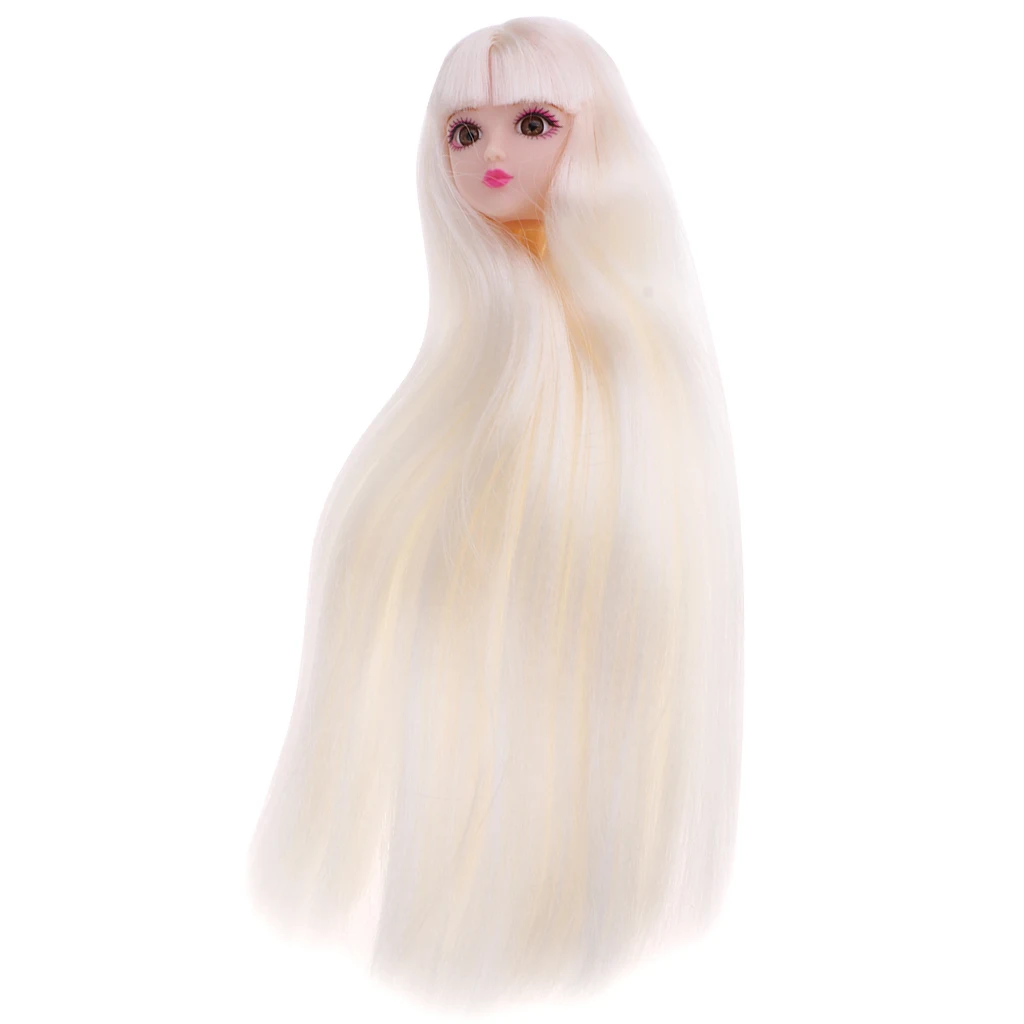 1/6 BJD Head Sculpt Mold With Makeup Facial White Hair Kit Female Figures Custom Parts for Kurhn for DOD DIY Custom Accessory