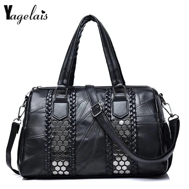 Buy Women Barrel shaped HandBag Leather Shoulder Bags