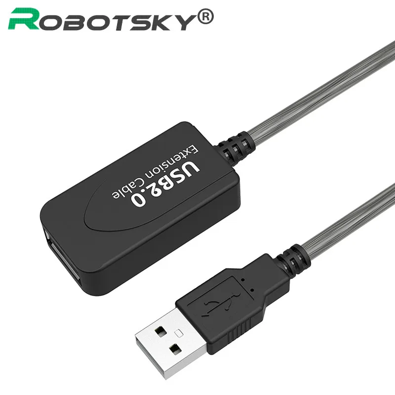 5M 10M 15M 20M USB 2.0 Extension Cable with Built-in Signal Booster Chip High Speed Data Trasmission USB Cord for Wireless Card 5M 10M 15M 20M USB 2.0 Extension Cable with Built-in Signal Booster Chip High Speed Data Trasmission USB Cord for Wireless Card
