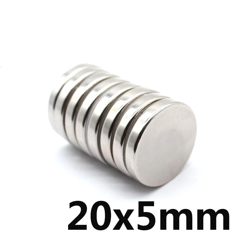

2PCS 20mm x 5mm Super Strong Round Disc Magnets 20*5 20x5 Rare Earth Neodymium Magnet N35 20mm*5mm New Arrival