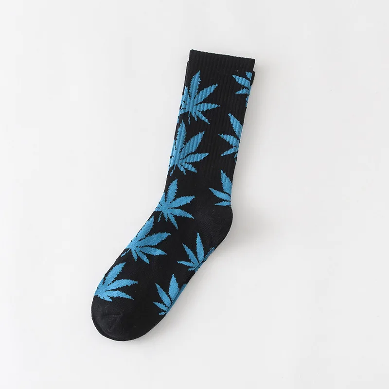 1 pair Men's Fashion Business Weed Hemp Cotton Socks Street Fashion Skateboard Couple Girls Harajuku Trend Socks Give Men a Gift - Цвет: heilan