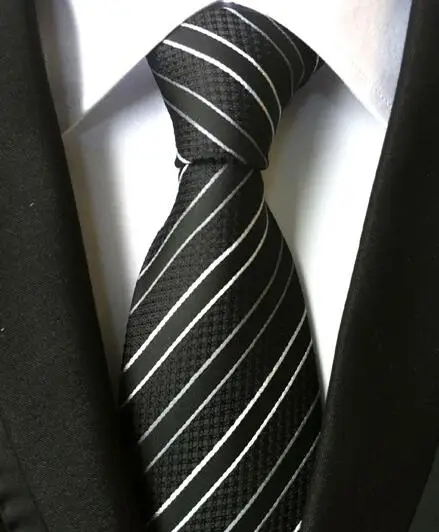 Модные галстуки классические мужские полосатые желтые темно-синие свадебные галстуки жаккардовые плетёные шелковые мужские Одноцветный галстук галстуки в горошек - Цвет: LUC-25