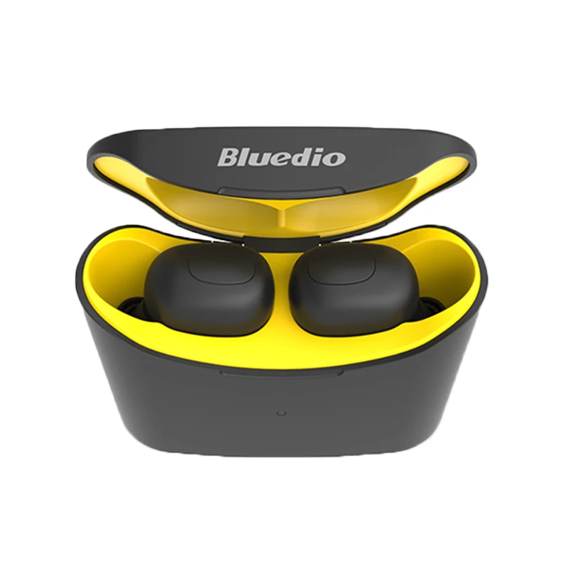Цвет: желтый Bluedio Mini Bluetooth 5,0 спортивные наушники настоящие Беспроводные наушники с зарядным устройством IJS998 - Цвет: Цвет: желтый