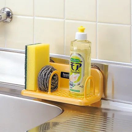 

Kitchen suction cup rack plastic drain rack storage rack kitchen bathroom with suction cup storage rack