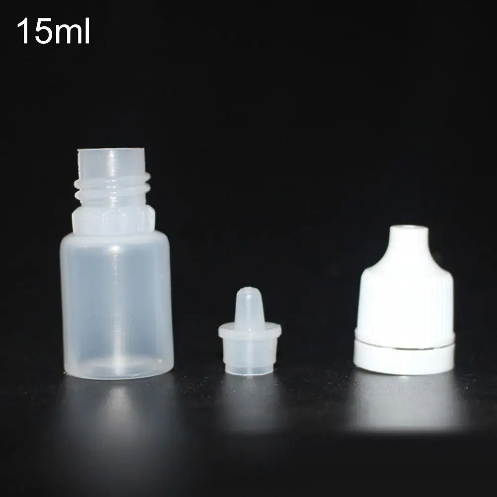 

10Pcs 15ml Empty Plastic Refillable Eye Liquid Dropper Bottle Travel Container