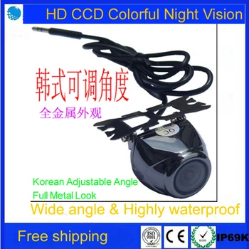 

2016 Year 100% HD CCD Free shipping 170 Degree IR Nightvision Waterproof Car Rear view camera Reverse paking for Universal