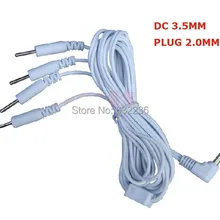 DHL 1000 шт./партия 4 в 1 головка постоянного тока 3,5 мм электродная проволока/штекер кабеля толщиной 2 мм для tens ems цифровой терапевтической машины