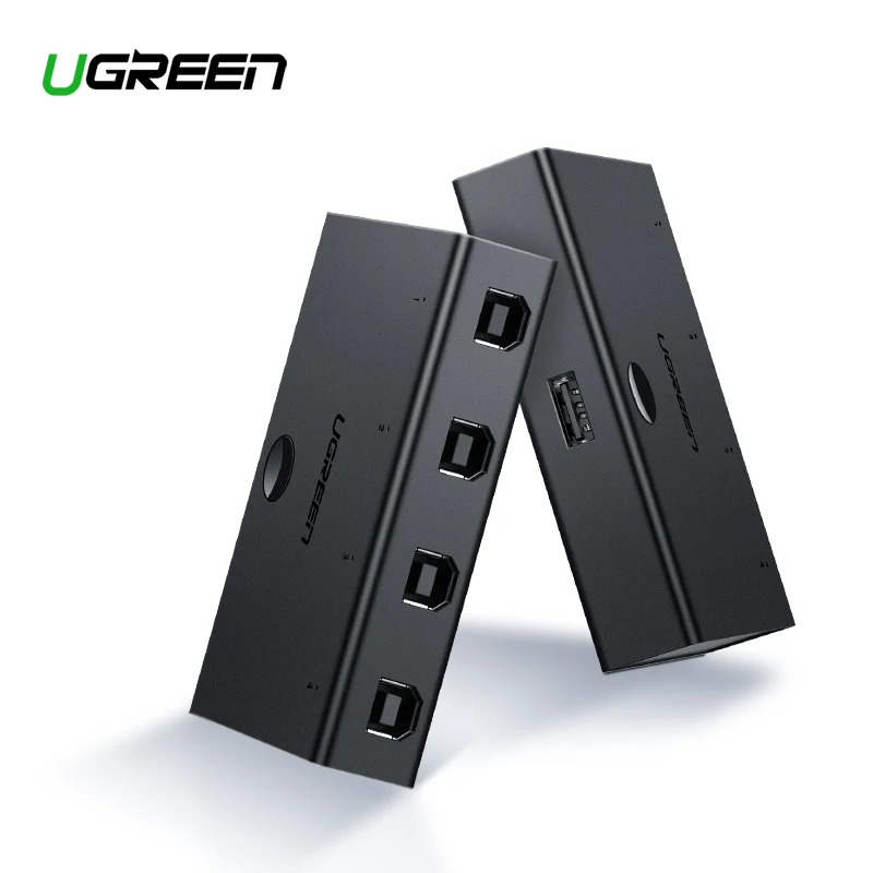 Ugreen KVM Switch USB Sharing Switcher 4/2 PCs Share 1 Device 4/2 Port