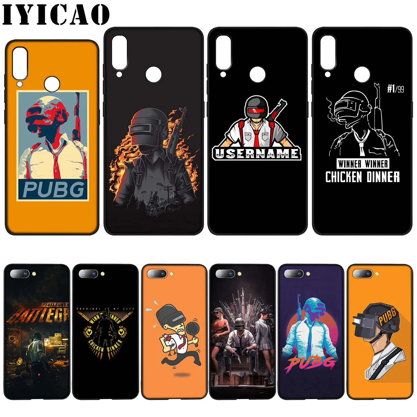 IYICAO pubg batterground game Customer Silicone Soft Case for Huawei Y7 Y6 Prime Y9 2018 Honor 8C 8X 8 9 10 Lite 6A 7C 7X 7A Pro |