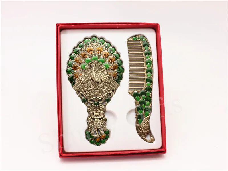 Peacock mirror comb sets (8)