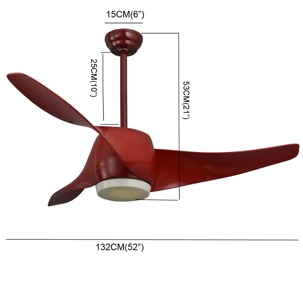 Винтажный потолочный вентилятор светодиодный потолочный светильник с пультом дистанционного управления для гостиной столовой в пределах 5 дюймов и 10 дюймов стержень