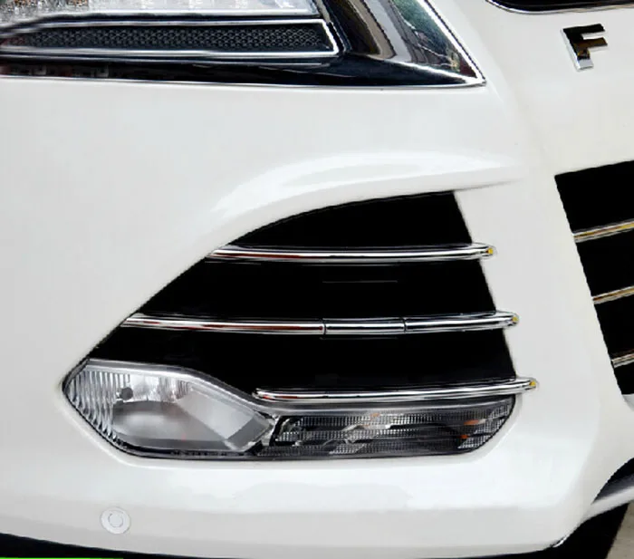 3 шт. глянцевые вставки для передней решетки радиатора Ford Escape Kuga 2013 2014 2015|black grill