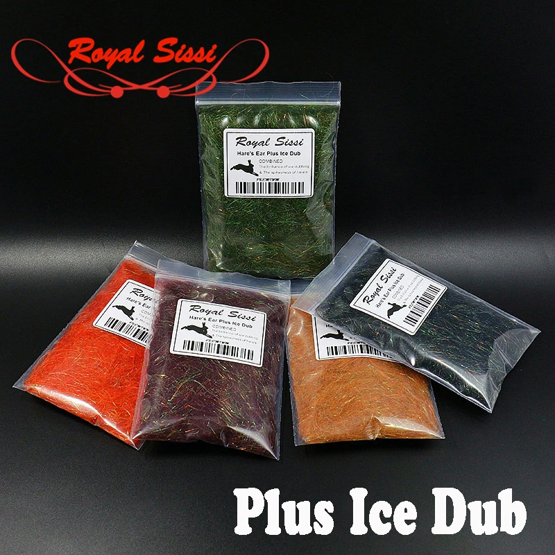 Royal Sissi 8 optional colors Hare's Ear dub Plus ice Dubbing buggy Czech nymph dub fly tying materials spiky& sparkle scud dub