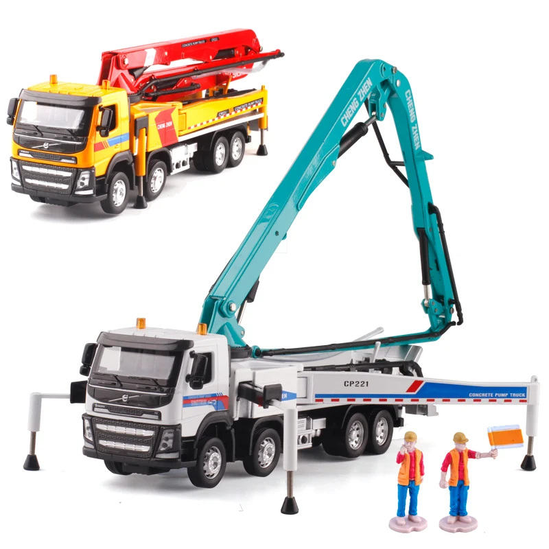 

Alloy model car truck acousto-optic concrete pump truck adult metal ornaments Children's Day Christmas New Year gift 1:50