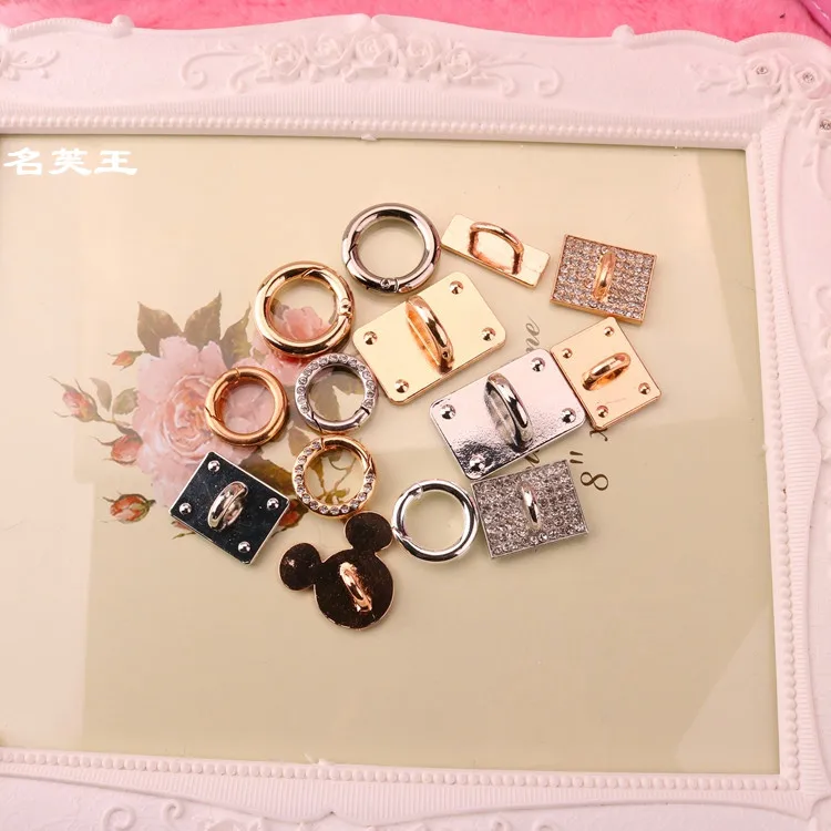 DIY Accessories dog bunny metal keychain tassel key chain