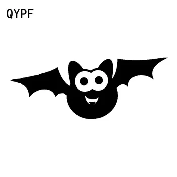 

QYPF 17.6cm*6.8cm Unmatched Adorkable Lovely Big Eyes Bats Vinyl Car Sticker Delicate Decal Vivid Light Pattern C18-0832
