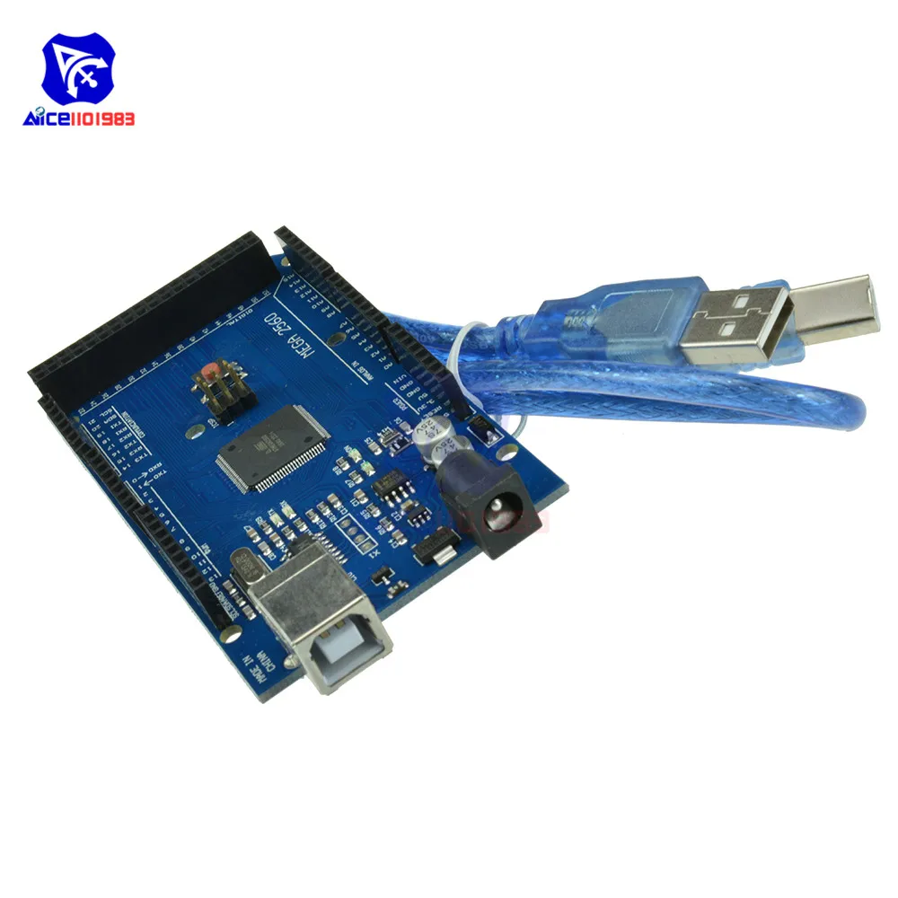 Мега 2560 R3 Mega2560 REV3 Atmega2560-16AU CH340G драйвер платы модуль 5V 16 МГц 256KB памяти с Тип usb B кабель для Arduino