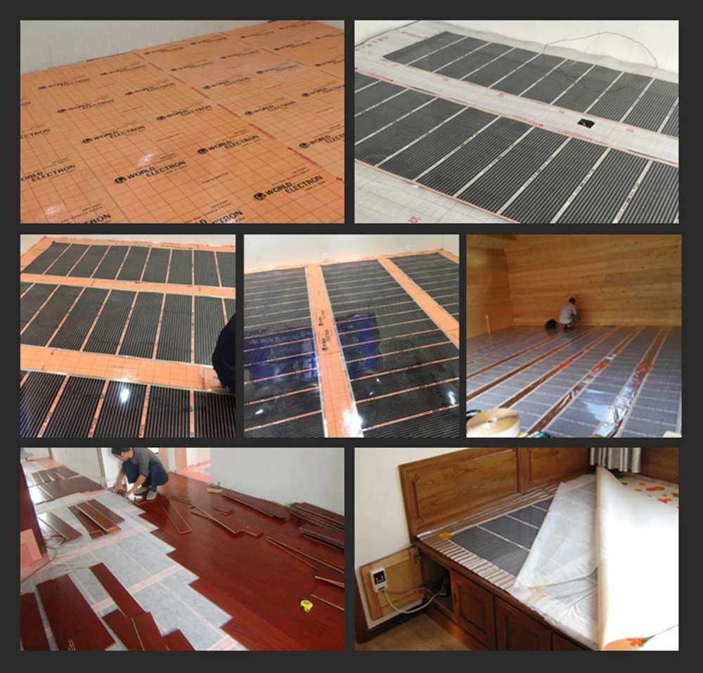 Warm Floor Carbon Infrared Heating Film for Any Floor 200 sq ft