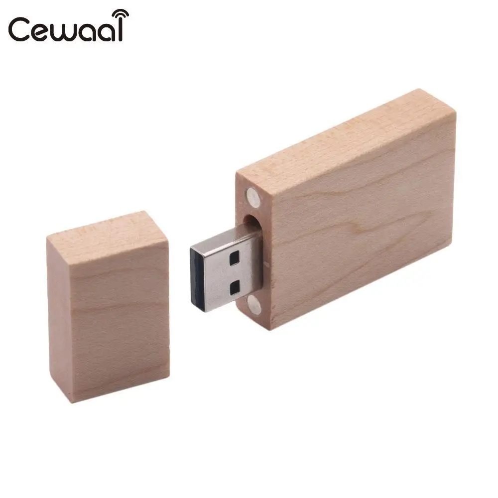 Cewaal Портативный Memory Stick клена эксклюзивный USB 2.0 32 ГБ 64 ГБ Внешние запоминающие устройства usb флэш-накопитель с коробкой для свадебный
