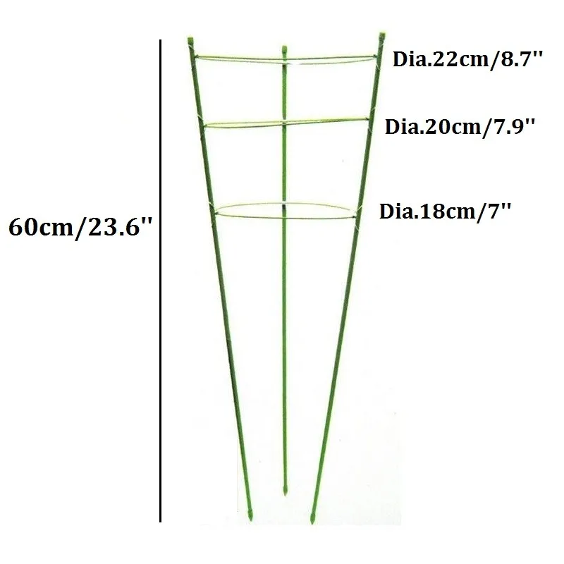 100 шт высота 45 см 60 см 75 см Металл Пластик Поддержка растений er поддерживающая клетка система для хранения растений для Clematis помидоры Gardon поставки