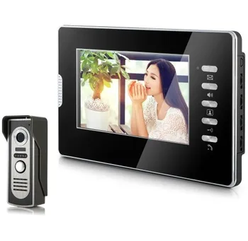 

Luxury Style Video Door Phone with 7 inch Color TFT Liquid Crystal Screen, IR Camera +Free Shipping 1camera+1monitor