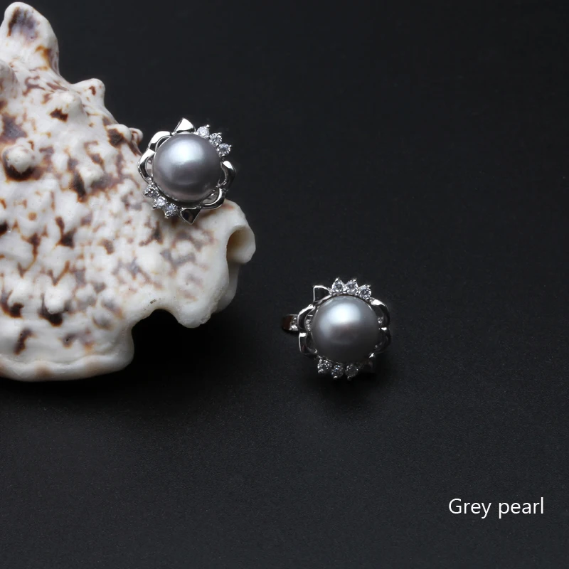 Серьги с натуральным жемчугом, ювелирные изделия, 925 серебряные серьги для женщин, клипсы с черным жемчугом, свадебный подарок, Прямая поставка