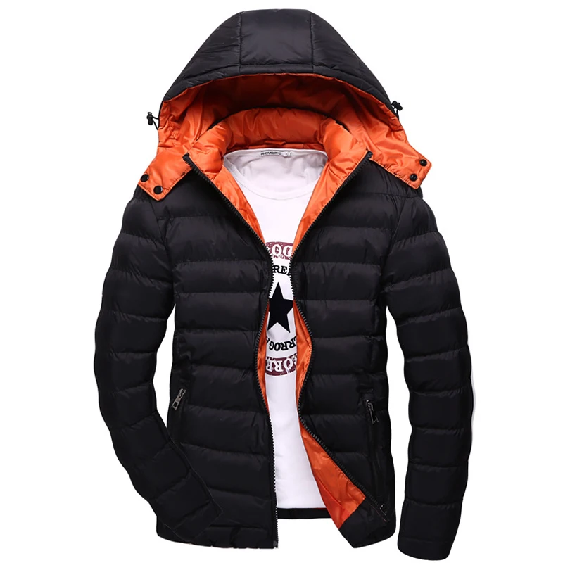 Mens Autumn Winter Jackets and Coats 2016 Padded Jacket Men Casual Hooded Parka masculina Solid Wadded Jacket Men Plus Size 5XL