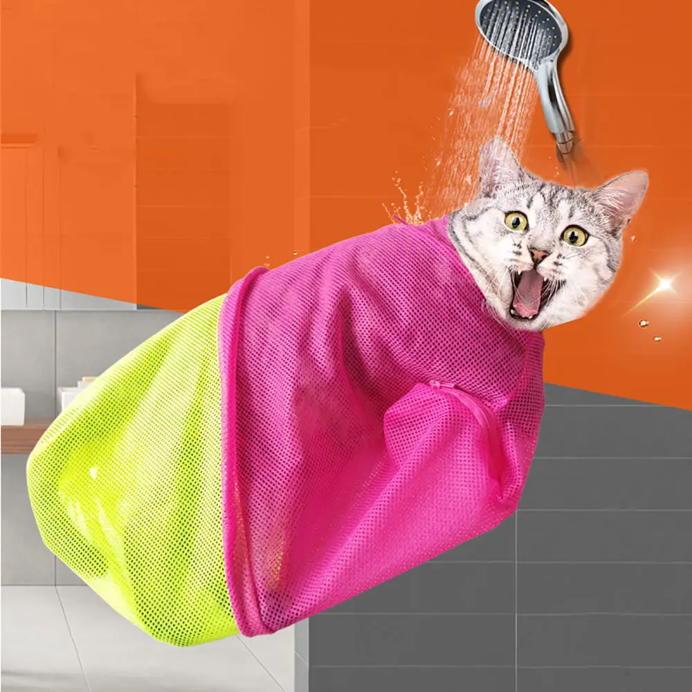 mesh cat grooming bag