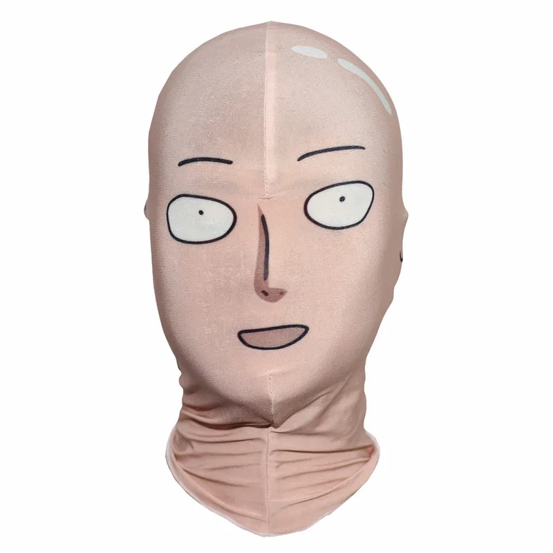 Белый Аниме One Punch Man cosplay Mask Saitama, мужская маска для косплея, головной убор без головы, эластичная шляпа для взрослых, мужская маска для карнавала на Хэллоуин - Цвет: Белый