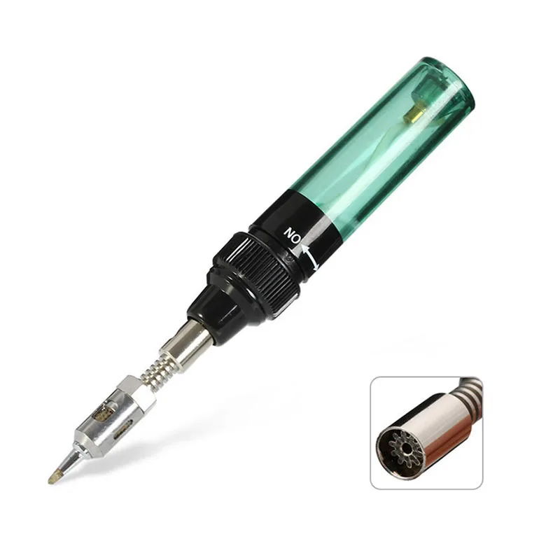 Беспроводной Факел паяльник MT-100 бутан газовый паяльник ручка (зеленый)
