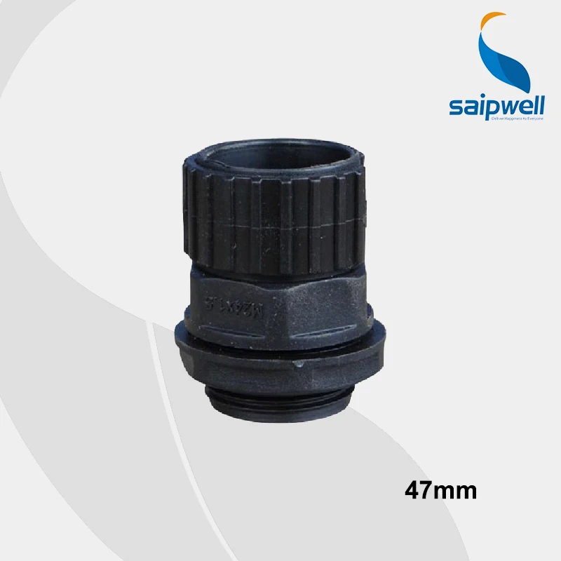 Saip/Saipwell 47 мм Тип PG Диаметр нейлон PA IP54 черный фитинг трубы (PG36) | Обустройство дома