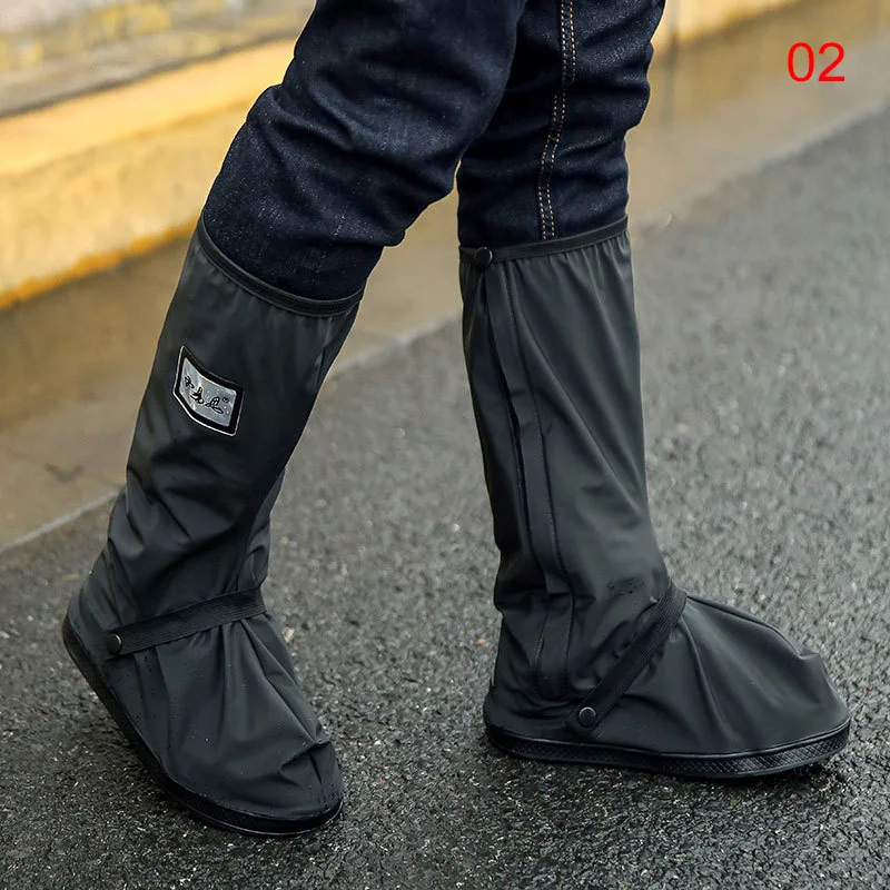 Взрослые водонепроницаемые противоскользящие туфли для многократного применения, защитный чехол для спорта на открытом воздухе, кемпинга, пеших прогулок, езды на велосипеде, одежда для ног со светоотражающей лентой - Цвет: Black L