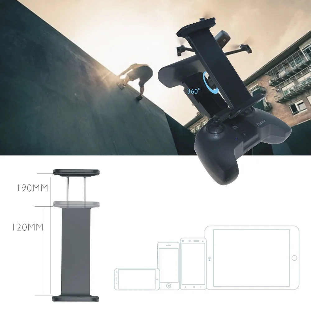 360 Rotate Parrot ANAFI Drone Remote Controller Bracket Holder for iPhone8/7 plus/6/6s/4S Samsung/xiaomi/huawei Tablet iPad | Электроника