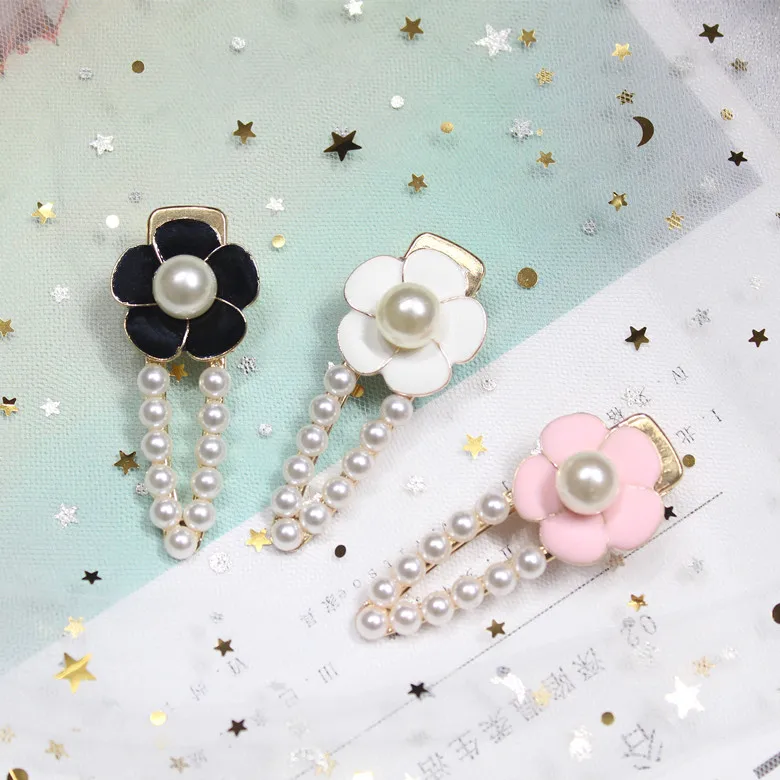 

Baroque Pearl alloy Camellia Flower Hairpin Bobby Pin Hair Clip Hairband Barrette Crab claw Claw clip Headdress Accessories