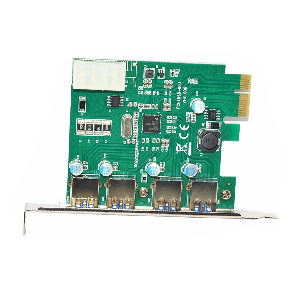 AEROFARA PCI-E к USB 3,0 концентратор карта расширения большой 4PIN порт питания адаптер карта USB 3,0 карта с разъемом PCI Express для настольного компьютера