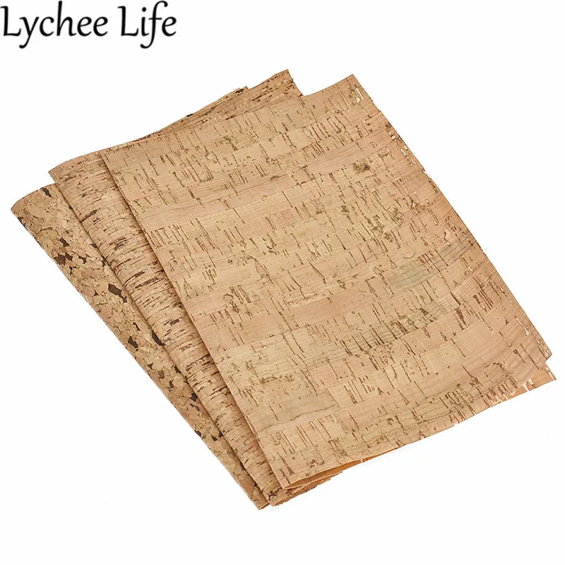 Lychee Life мягкая пробковая кожаная ткань PU 29x21 см Настенная кирпичная печатная Ткань