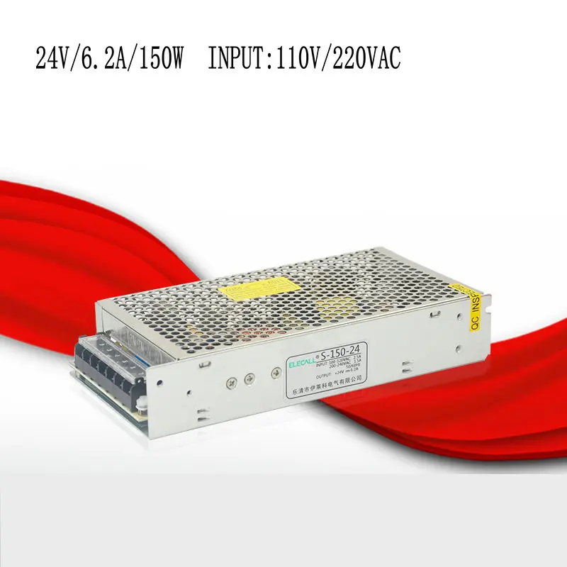 

S-150-24 24V/6.2A/150W switching power supply, centralized power supply, power supply security monitoring