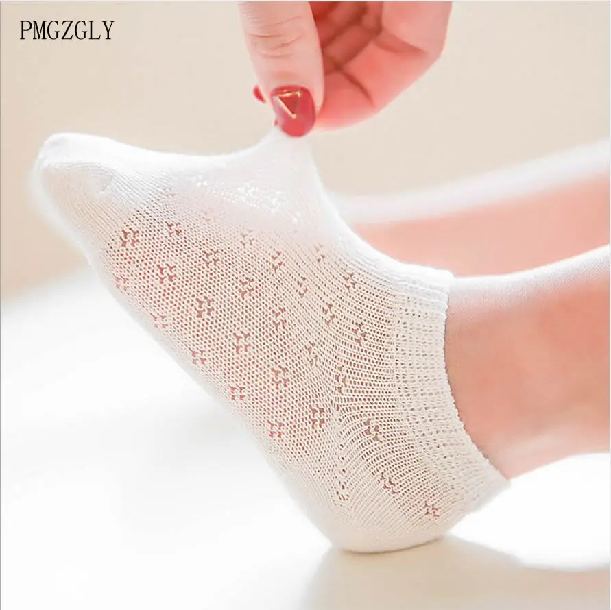 5 Pair Lot Boys Girls Cotton Thin Breathable Baby Mesh Sock Children's Socks Spring Summer white