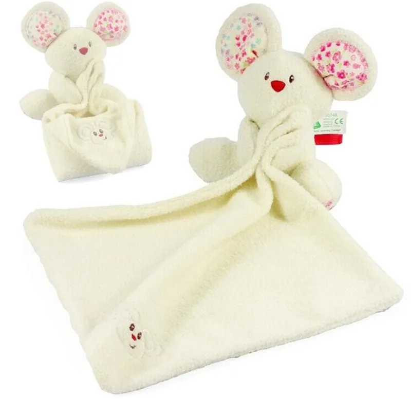 Bear Blankit Towel Bibs Soft Cartoon Embroidered Towel Cute Bear Cotton