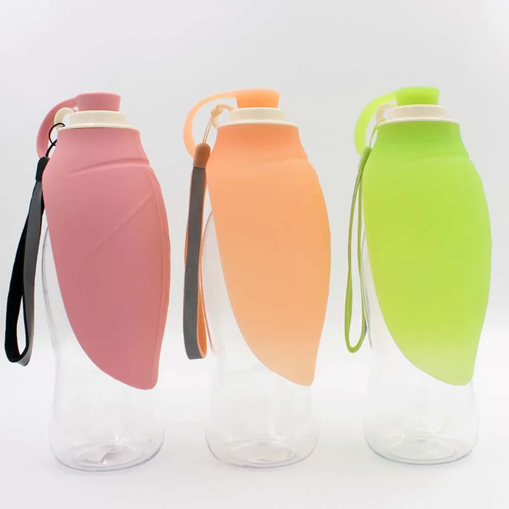 Portable Dog Water Bottle 580ml For Pet Outdoor Drinking Soft Silicone